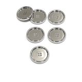 karantuhafiye İtalyan Trençkot, Kaban ve Mont Düğmesi Takımı, 6'lı Set, Gümüş, 2,5 cm
