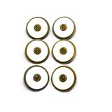 Karantuhafiye Kaban Düğmesi, 3,5 cm, İtalyan, Beyaz Alt Oksit Metal, 6'lı Set