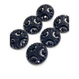 karantuhafiye Kaban Mont Düğmesi, Siyah, 2,8 cm, 6'lı Set