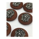 karantuhafiye Kaban Trençkot Düğmesi Takımı, Aslan Model, Taba, 6'lı Set, 3 cm
