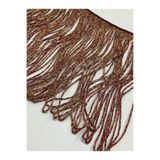 karantuhafiye Koltuk Perde Saçağı / Püskülü / 20 cm / 1 Metre / Bordo&Altın Rengi