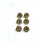 karantuhafiye Kristal Taşlı Metalize Lüks Düğme / Hırka Yelek Düğmesi / 1.5 cm 6 Adet Paket / MTLZ8