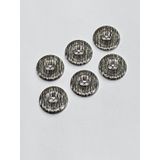 Karantuhafiye Metal Kaban Manto Düğmesi, Antrasit, 2,8 cm, 6'lı Set