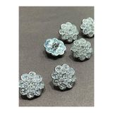 karantuhafiye Taşlı Düğme / Metalize (plastik ) / Gümüş / 6 lı set / 1,5 cm / kod 156