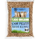 Karaoğlan Tarım Kedi Kumu Organik Çam Peleti Kokulu Tozsuz 5lt ( 2.5 Kg )