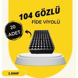 Karaoğlu Vakum Ambalaj 20 Adet 104 Göz Fide Viyol Fide Altlığı Fide Viyolü Fidelik - Siyah