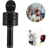 Karaoke Mikrofon Aux Usb Ve Sd Kart Girişli Bluetoothlu siyah şarj kablolu şık tasarım hoparlör