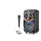 Karaoke Mikrofonlu Bluetooth Hoparlör Fm Radyo 10W 8 İnç Rgb Siyah Ndrp66