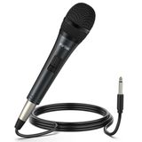 Karaoke Mikrofonu, Hoparlör için Fifine Dinamik Vokal Mikrofon, Açık ve Kapalı Anahtarlı Kablolu El Mikrofonu ve 14,2 m Çıkarılabilir Kablo-K6