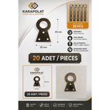 Karapolat 20 Adet Tablo Askı Aparatı 45X25 mm Metal Duvar Askı Plakası Çerçeve Ayna Pano Asma Aparatı