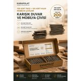 KARAPOLAT 200 Adet Karışık Beton Çivisi 100 İnce 100 Kalın Duvar Çivisi Seti