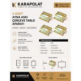 Karapolat Ayna Askı Çerçeve Tablo Aparatı 4 Adet 1.5 mm Sac Kalınlığı