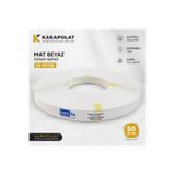 KARAPOLAT Berkfa Mat Beyaz Kenar Bandı 20mm x 50 Metre Ütü ile Yapışan Melamin Kenar Bandı