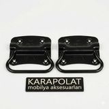 Karapolat Büyük Boy Sandık Kulpu Taşıma Kolu 2 Adet Siyah (Vida Dahil)
