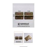 KARAPOLAT Galvanizli Sac Yaprak Menteşe 3.5x5 cm 2 Adet | Kapı ve Dolap Menteşesi | Vida Dahil