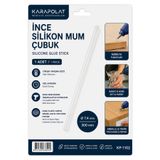 KARAPOLAT İnce Silikon Mum Çubuk 7.4 mm x 300 mm 1 Adet | Şeffaf Sıcak Mum Silikon Tabancası Yapıştırıcı