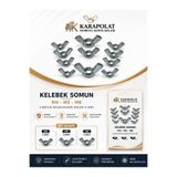 KARAPOLAT Kelebek Somun M4/ M5 / M6 5 Adet 3'lü Set (15 adet)
