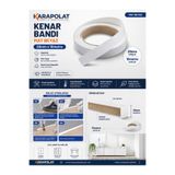 Karapolat Mat Beyaz Melamin Tutkallı Kenar Bandı 20 mm x 10 Metre