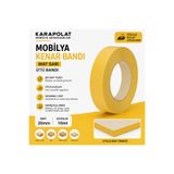 KARAPOLAT Mat Sarı Mobilya Kenar Bandı 20 mm x 10 Metre Ütü ile Yapışan PVC Kenar Bantı