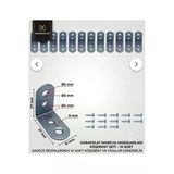 Karapolat Mobilya Eşya Dolap Duvara Sabitleme Köşebent Bağlantı Aparatı L Demiri Gönye Vida Dahil 15X27x27mm