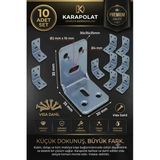 Karapolat Mobilya Eşya Dolap Duvara Sabitleme Köşebent Bağlantı Aparatı L Demiri Gönye Vida Dahil 30X35x35mm
