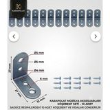 Karapolat Mobilya Eşya Dolap Duvara Sabitleme Köşebent Bağlantı Aparatı L Demiri Gönye Vida Dahil - Gümüş - 15x27x27mm