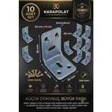 Karapolat Mobilya Eşya Dolap Duvara Sabitleme Köşebent Bağlantı Aparatı L Demiri Gönye Vida Dahil - Gümüş - 30x35x35mm