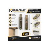 Karapolat Mobilya Kapak Düz Sürgü Sabitleyici 7 cm 2 Adet – Dolap Kapak Sabitleme Aparatı