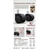 KARAPOLAT Ofis Koltuğu Tekerleği 50 mm Pimli 2 Adet Sandalye Koltuk Tekeri
