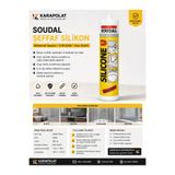 KARAPOLAT Soudal Şeffaf Silikon 280 ml Nötr Sanitari Silikon Banyo Mutfak Cam Seramik PVC