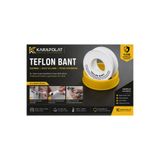 Karapolat Teflon Bant 12MM x 10M Su Tesisat Sızdırmazlık Bandı Ptfe Beyaz