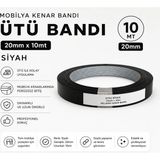 Karapolat Yapı Mobilya Kenar Bandı Siyah Ütü Bandı - 01-Siyah - 10MT