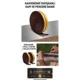 KARAPOLAT Yapışkanlı Kapı Pencere Bandı Fitili Kahverengi 5x2=10 Metre | Isı, Soğuk, Toz ve Rüzgar İzolasyon Bandı