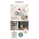 KARAPOLAT Yaylı Sabitleme Elemanı Beyaz Basmalı Kilit Mekanizması Kırma Masa Kapı Pencere Sabitleyic
