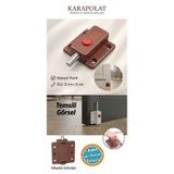 KARAPOLAT Yaylı Sabitleme Elemanı Kahverengi Basmalı Kilit Mekanizması Kırma Masa Kapı Pencere Sabitleyici