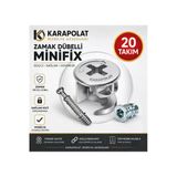 Karapolat Zamak Metal Dübelli Minifix Gövde Mil Ve Dübel Seti - Mobilya Ve Dolap Bağlantı Elemanı (20 Takım) Gümüş