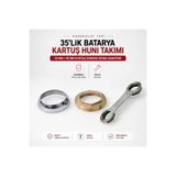 KarapolatYapı 35’Lik 3.5cm Batarya Kartuşu Baskı Somunu+ Krom Ayna+Kartuş Somunu Sökme Anahtarı Batarya Kartuş