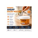 KarapolatYapı Ahşap Tamir Dolgu Macunu 1 KG Kapı Parke Tamir Macunu Beyaz Dolgu Macunu Çizik Giderici