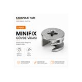 KarapolatYapı Minifix Gövde Mobilya Dolap Birleştirme Bağlantı Vidası 5 Adet