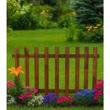KARAS AHŞAP Ahşap Büyük Boy Kazıklı Bahçe Çiti 100CM ×75CM - Ahşap - Ceviz