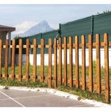 KARAS AHŞAP Ahşap Büyük Boy Kazıklı Bahçe Çiti- 5 Adet- 100CM ×75CM - Ahşap - Ceviz