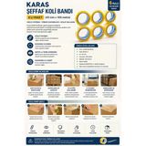 Karas Şeffaf Koli Bandı 6'Lı Paket (45 Mm*100 Metre)