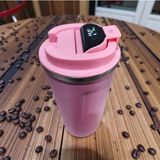 Karasu Dijital Sıcaklık Göstergeli 510 ml Paslanmaz Çelik Bardak Termos - Pembe