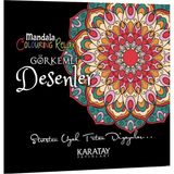Karatay Mandala Boyama Kitabı – Görkemli Siyah Beyaz Desenler, 24x22,5 cm Karton Kapaklı, Tek Adet
