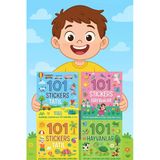 Karatay Yayınları 4E 101 Stcker Etknlik Kitabı Taşıtlar-Prenses-Hayvanlar-Tatil (4 Lü Set)