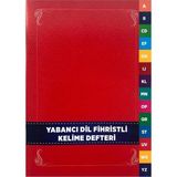 Karatay Yayınları 4e Yabancı Dil Kelime Defteri 48 Yaprak Karton Kapak 14x19 cm Kırmızı Fihristli