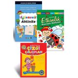 Karatay Yayınları Ilk Etkinlik Setim-2 Çizgi Çalışması Aktivite, Etkinlik Seti 3-6 Yaş (3 Kitap Set) Dikkat Zeka