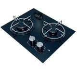 Karavan İki Gözlü Ankastre Karavan Ocağı Çakmaklıklı Gaz Emliyetli 30 X 38 Cm Cam Çok Renkli