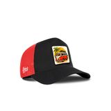 Karavan Logolu Cordura Siyah-Kırmızı Trucker Şapka