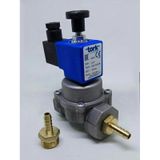 Karavan Lpg Gaz Alarm + 1/2'' Selenoid Vana Güvenlik Seti 12VDC Gri - Mavi
